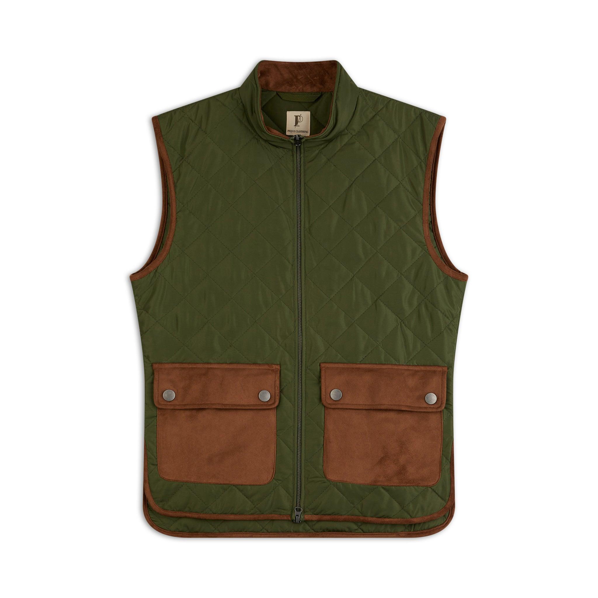 The Amari Vest in Moss