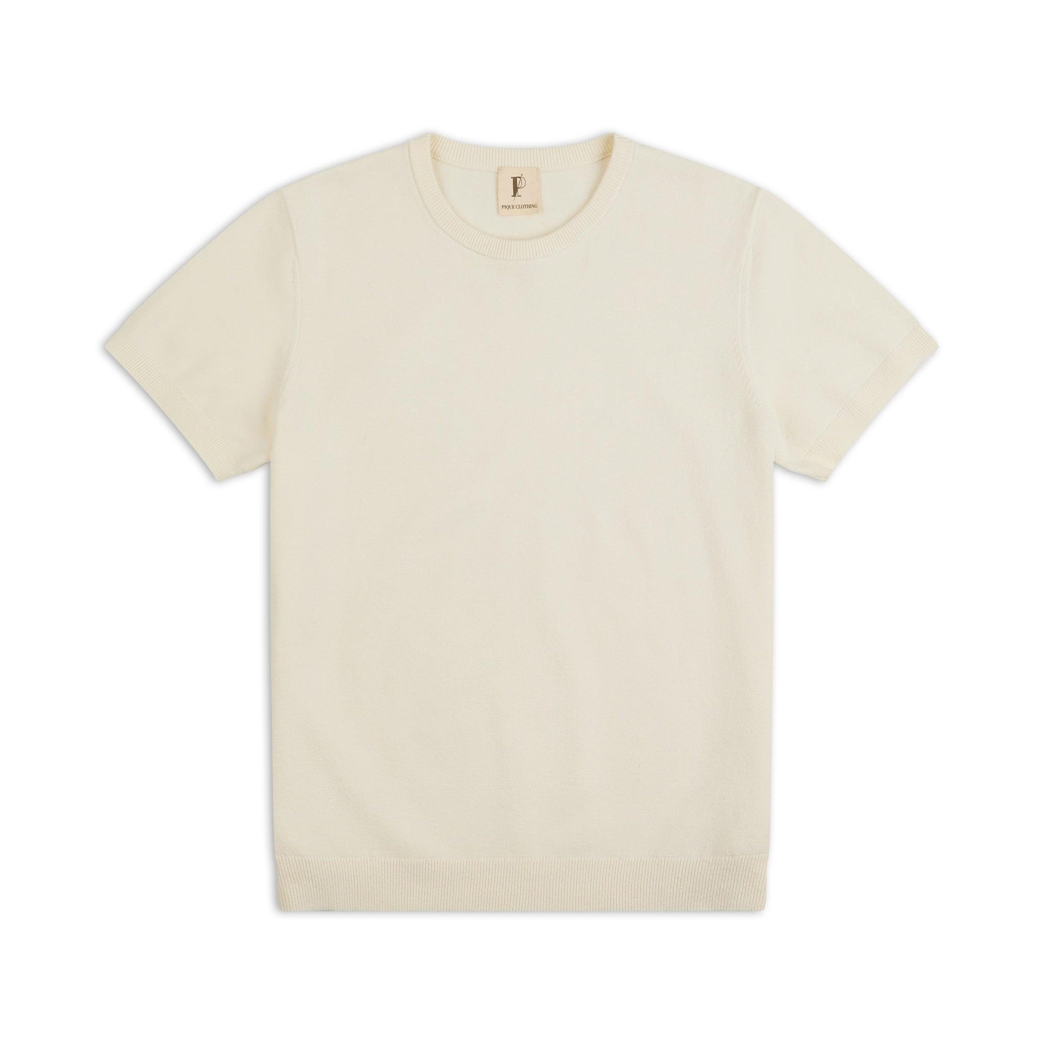 Signature Men's Knit Sweater Tee in Ivory