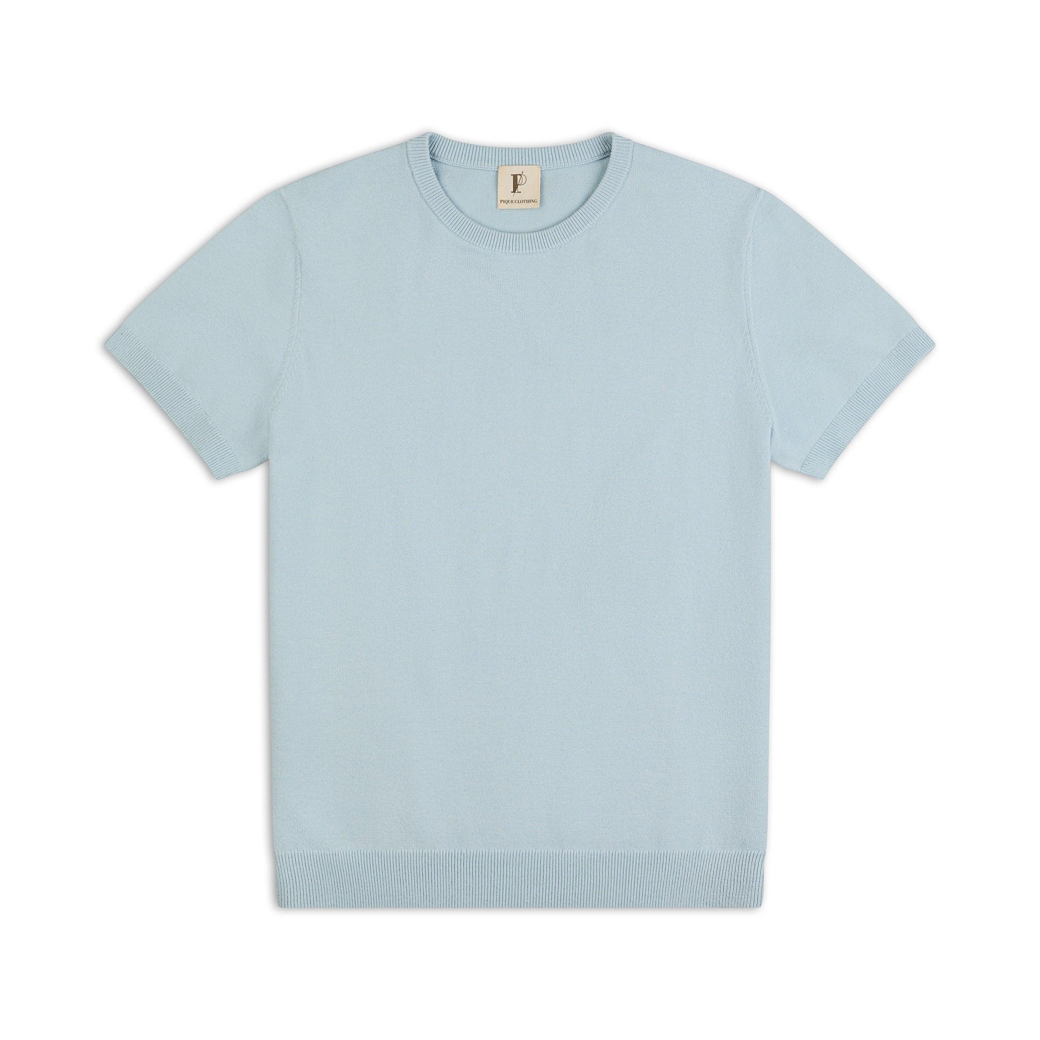 Signature Knit Sweater Tee in Spring Blue