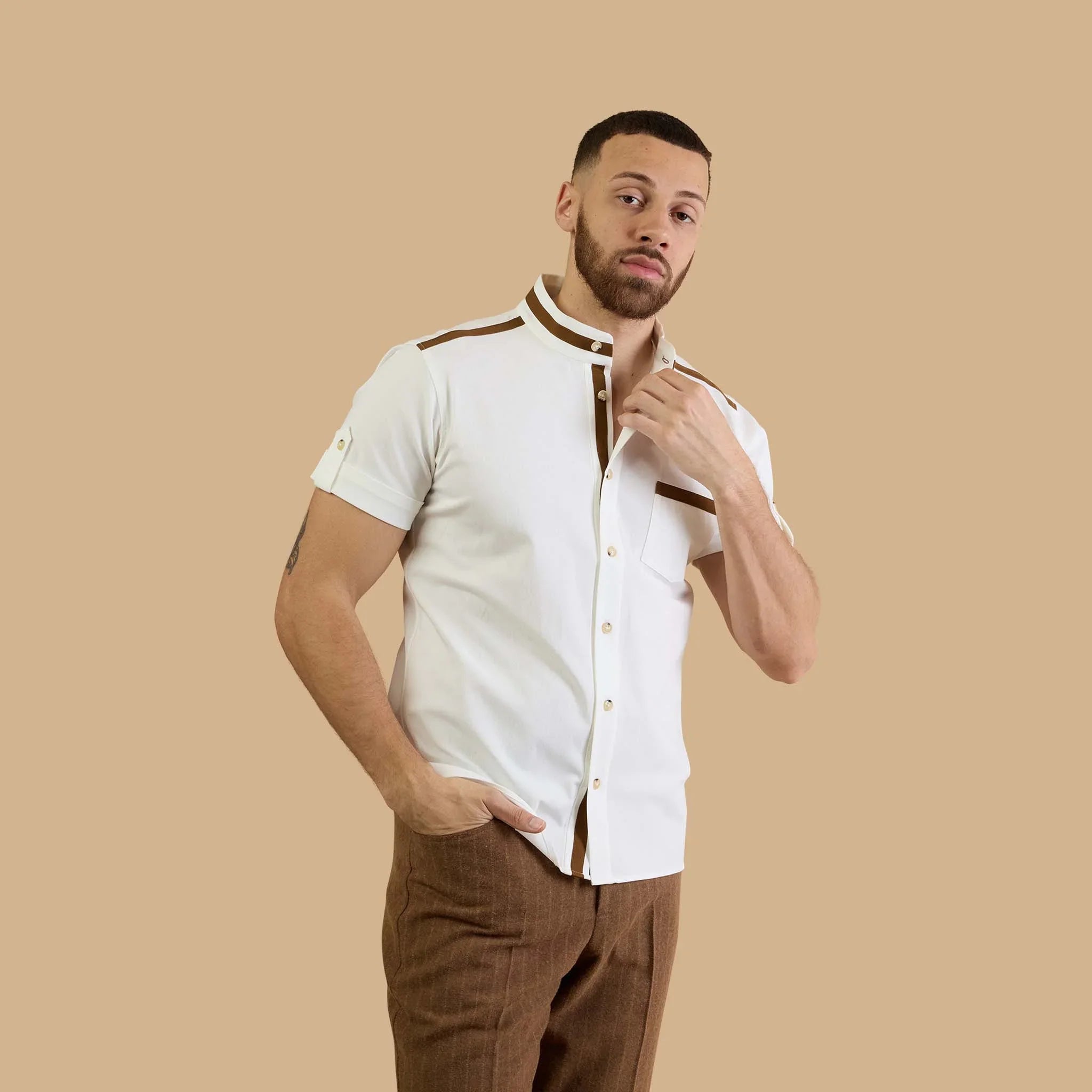 The Luciolo Shirt in Mahogany