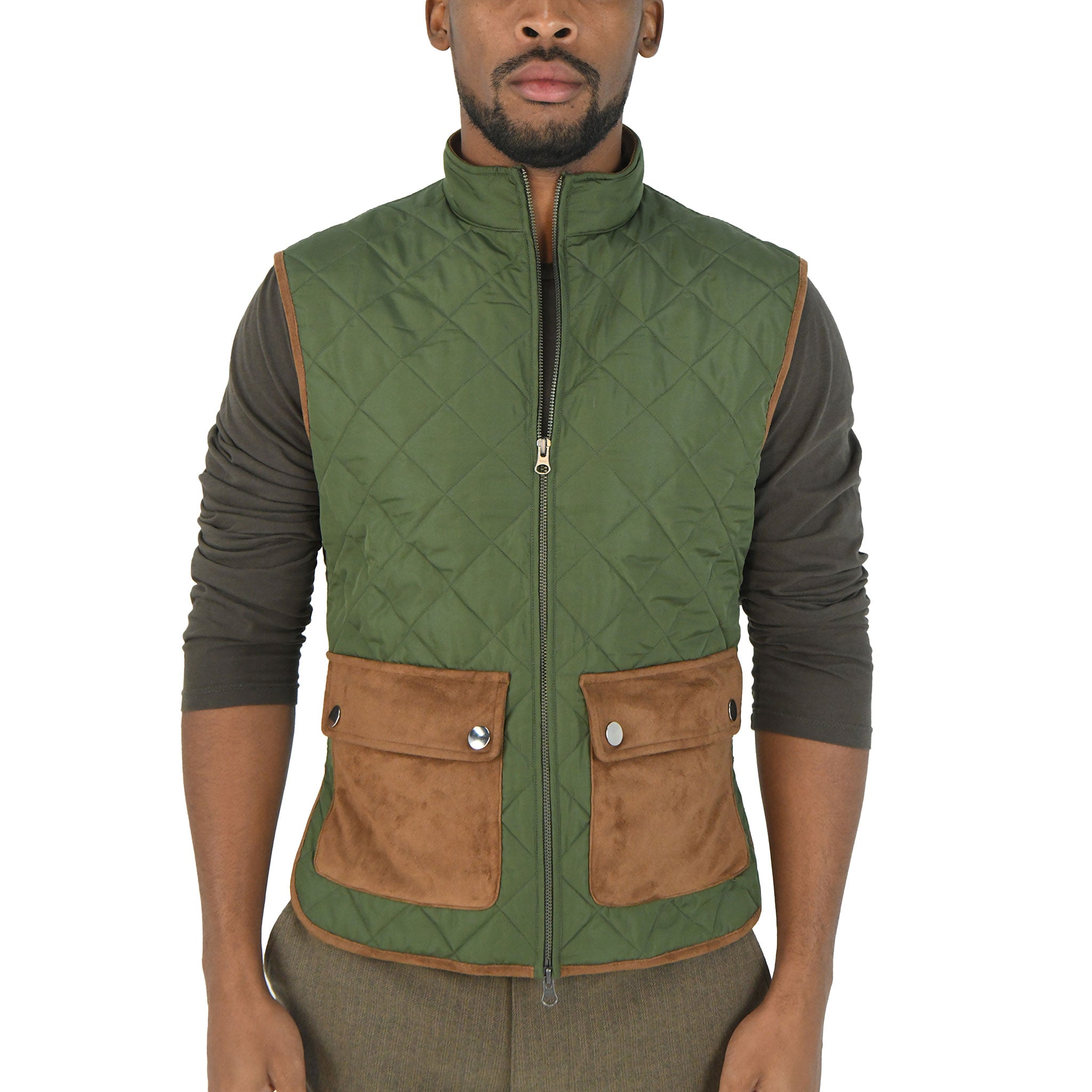 The Amari Vest in Moss